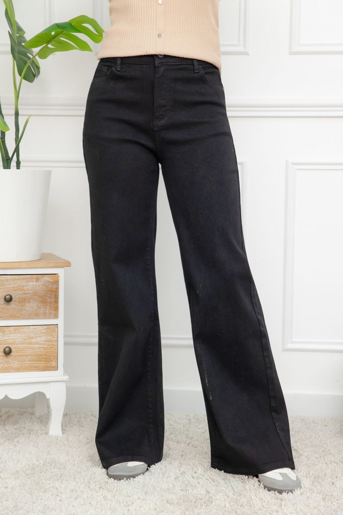 Jeans wide leg noir taille 42 - photo numéro 2