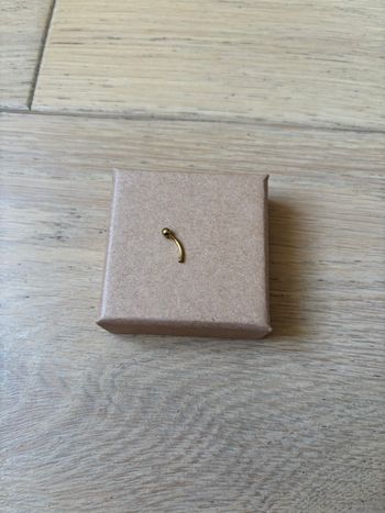 Piercing banane doré push-in/earfinity en acier