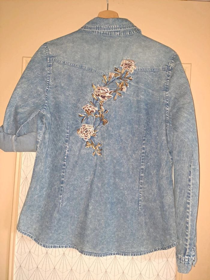 Chemise jean femme bleue onado XL ttbe - photo numéro 4