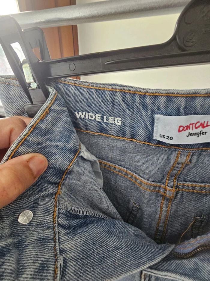 Jeans évasés effet usé délaver troué taille 30 fille femme adolescente - photo numéro 7