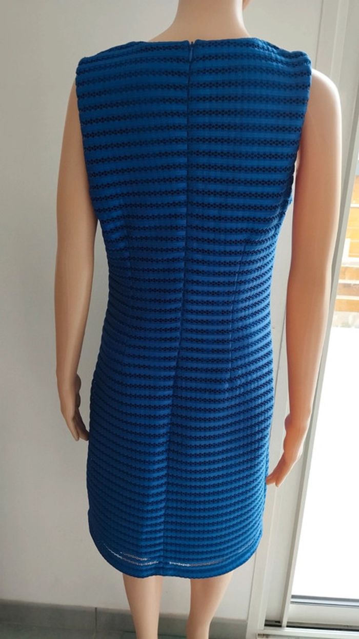 Robe bleu mi longue taille l - photo numéro 6
