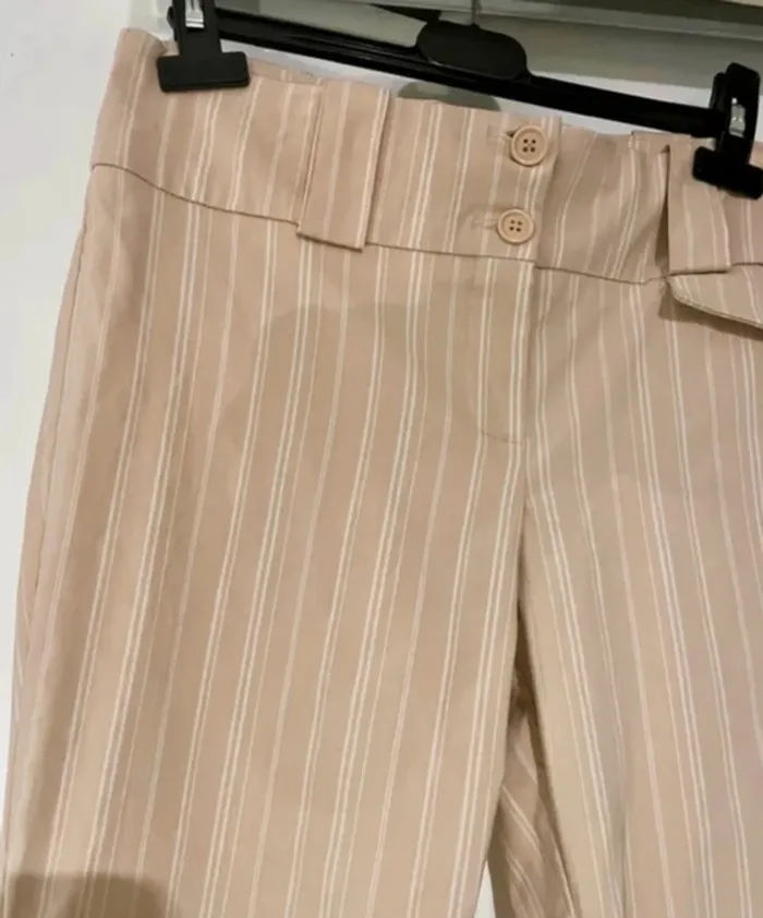 Pantalon flare beige à rayures Pimkie - T38 - photo numéro 2