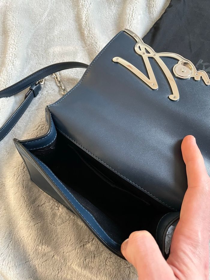 Sac bandoulière Karl Lagerfeld marine + dustbag - Authentique - photo numéro 3