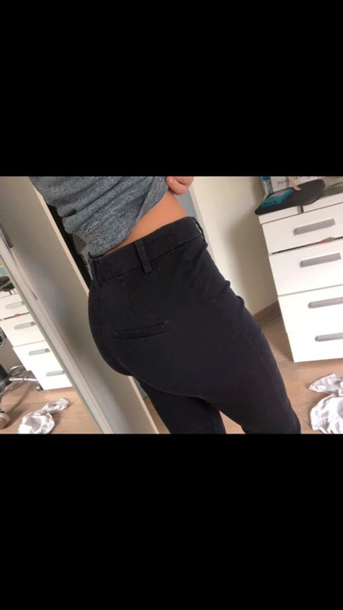 Pantalon ajusté style costume bleu marine XS - photo numéro 3