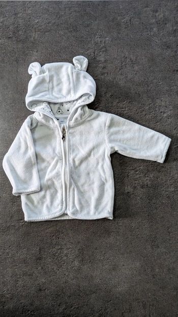 Gilet hiver en velours avec capuche à oreilles