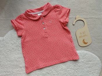 Polo a pois manches courtes