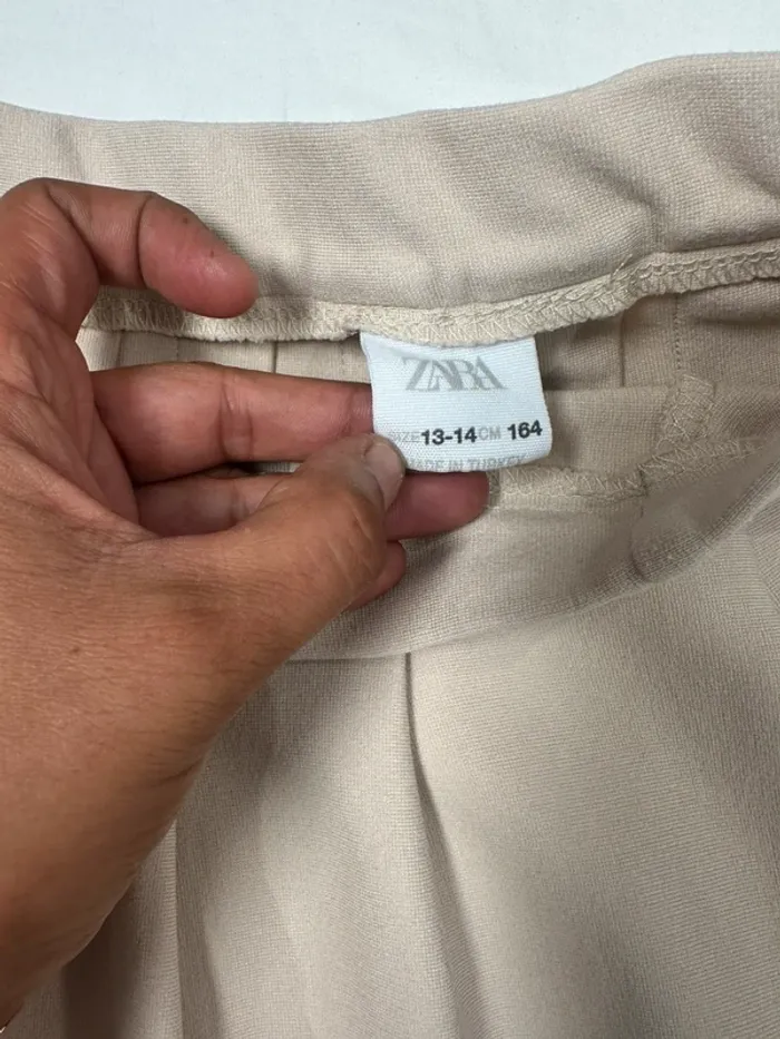 Jupe plissée Zara – Beige – Taille 13-14 ans - photo numéro 4