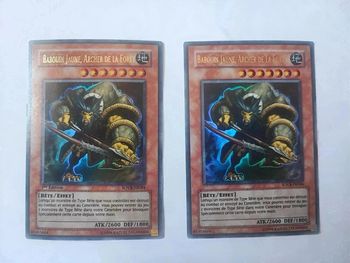2 cartes Yu-Gi-Oh! Babouin jaune, archer de la forêt sovr-fr084