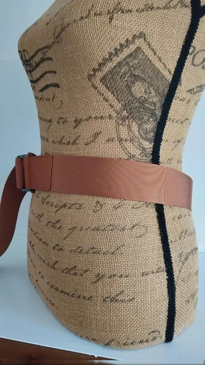 Ceinture souple marron ajustable femme - photo numéro 6