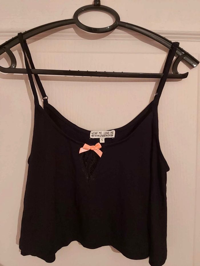 Crop top noir
