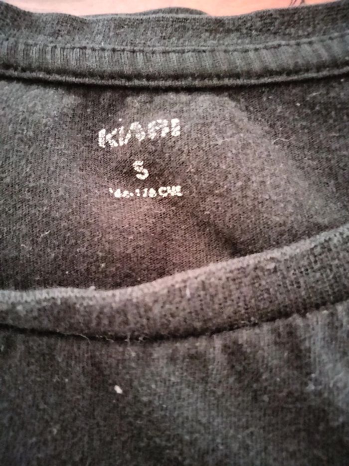 T-shirt manches longues uni noir en 16 ans Kiabi - photo numéro 2