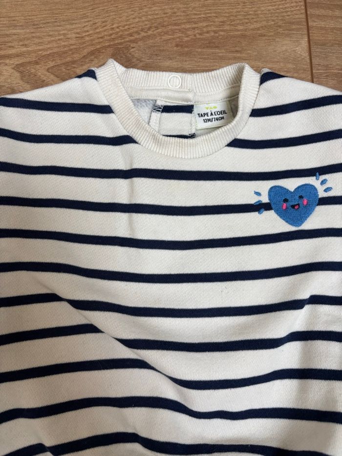 Pull marinière 12 mois - photo numéro 3