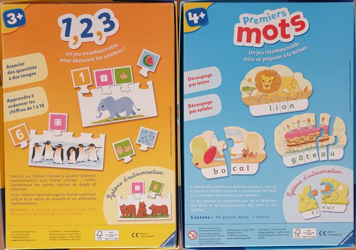 Lot de 2 jeux éducatifs Ravensburger 1ere main - photo numéro 2