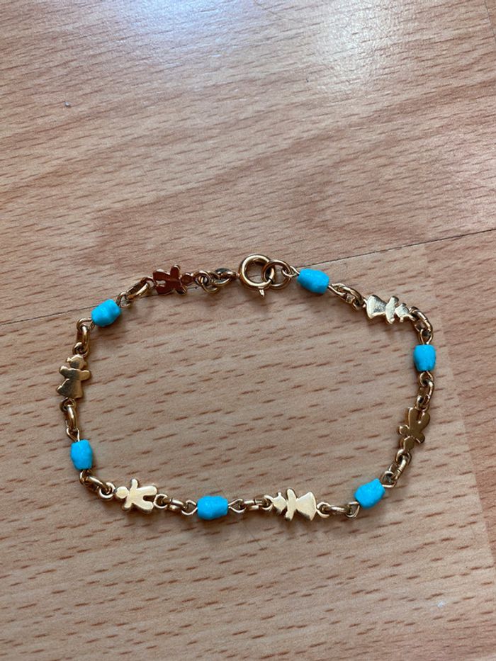 Joli petit bracelet enfants en plaqué or TBE - bijoux fantaisie