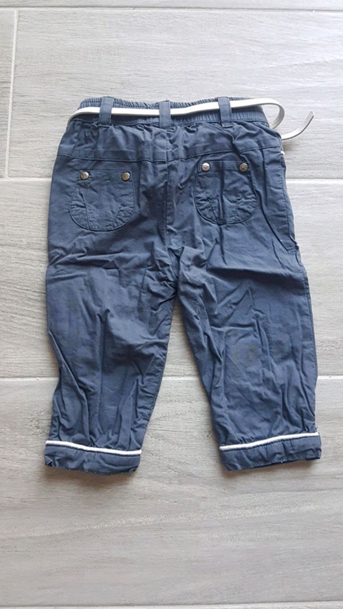 Pantalon marine + ceinture noeud 9 mois - photo numéro 3