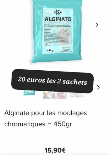 Lot de 2 paquets d'alginate