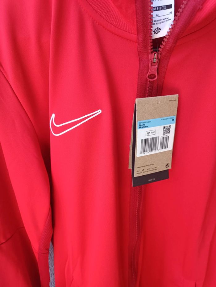 Veste de survêtement rouge Nike slim fit homme taille M - photo numéro 2