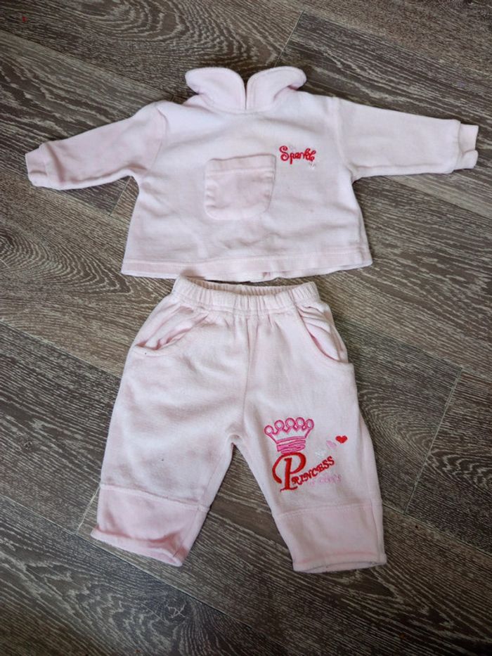 Pyjama deux pièces rose caramouille 3 mois