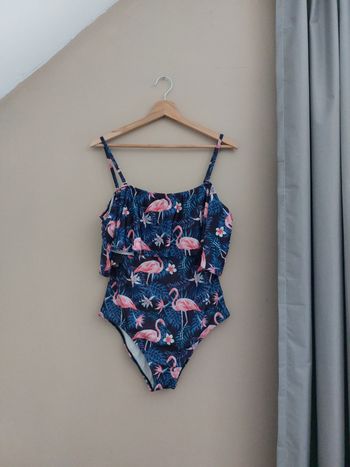 Maillot de bain imprimé flamant rose