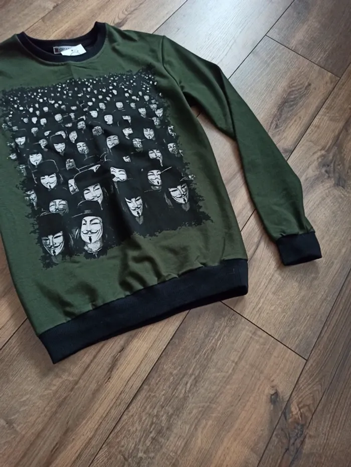 Pull fin homme manches longues kaki XS - photo numéro 3