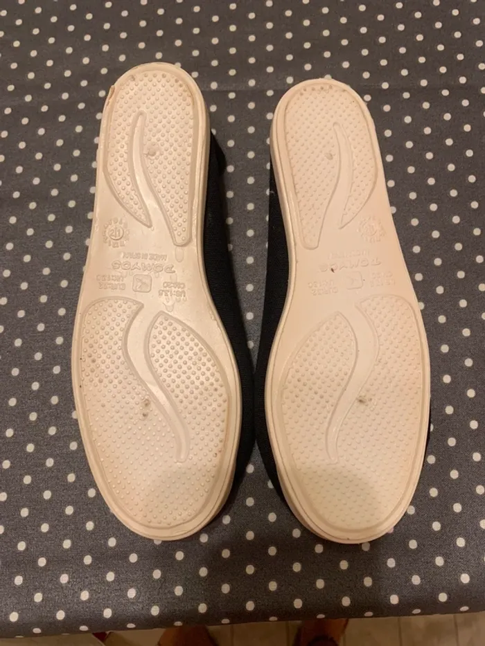 Chaussons de gym en tissu enfant, noir T. 32 - photo numéro 2