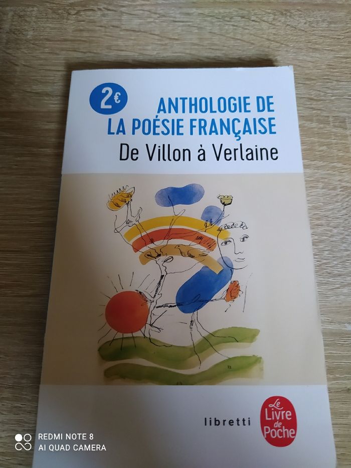 Livre anthologie de la poésie française