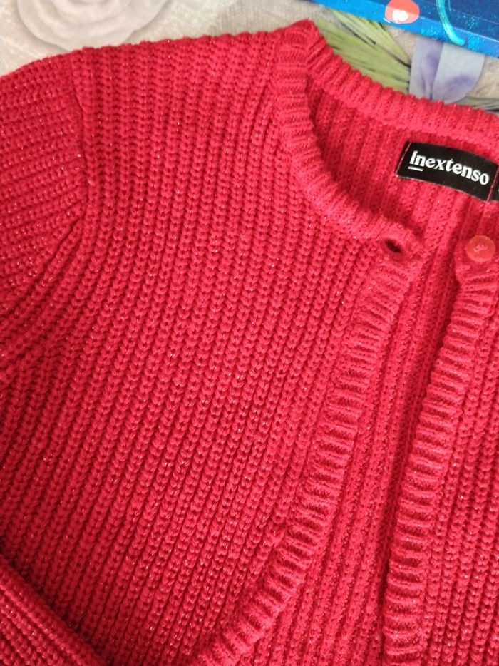 Cardigan rouge fête de