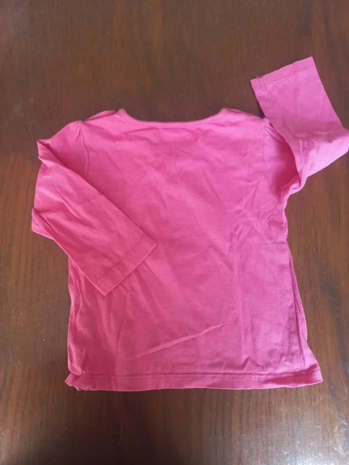 T-shirt rose "étoile" Gémo 12mois 74cm - photo numéro 2