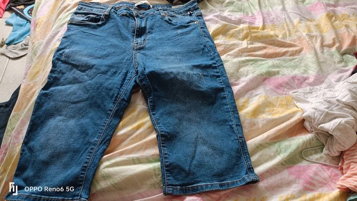 Bermuda jean femme