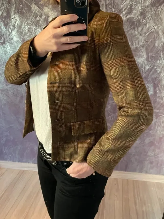 Superbe blazer à carreaux - photo numéro 4