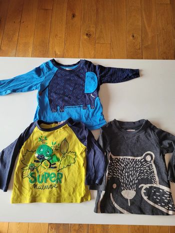 Lot 3 t shirts 9 mois