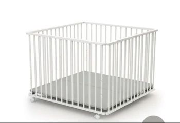 Parc en bois pliant HEGOA blanc