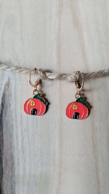 Boucles d’Oreilles Halloween Citrouille