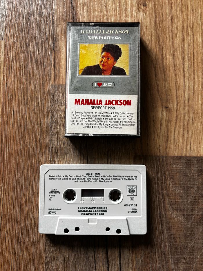 Cassette audio Mahalia Jackson Newport 1958