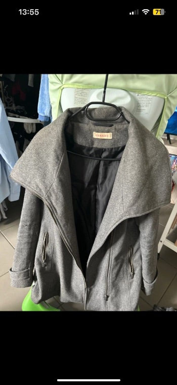 Manteau gris femme