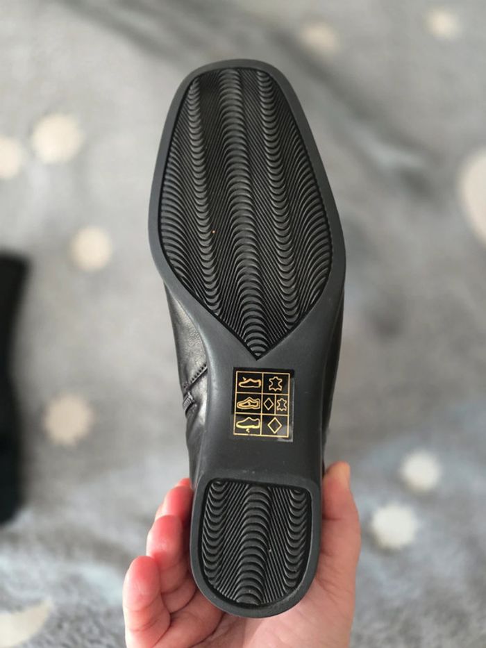 Bottines noires en cuir fourré taille 36 - photo numéro 8
