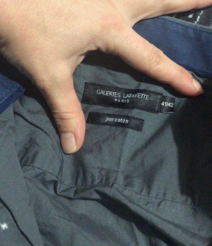 👔 Chemise Galeries Lafayette Paris – 100 % coton – Taille 41/42 - photo numéro 5