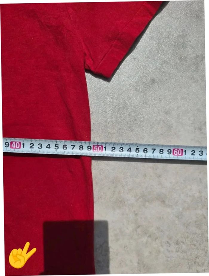 T-shirt Ralph Lauren M coupe col V reouge Homme Men tee61 - photo numéro 6