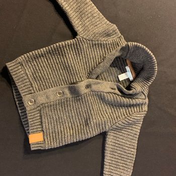 Gilet chaud gris 12 mois Obaïbi