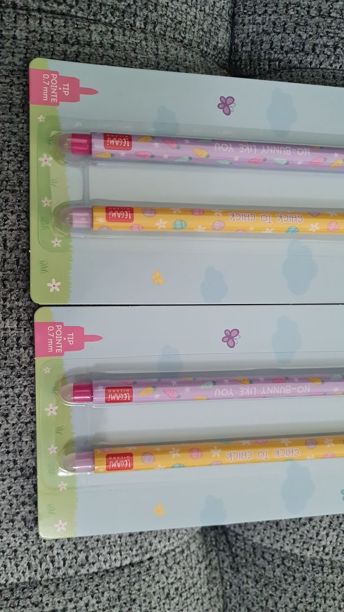 Legami Pâques 2025 Poussin et Lapin 🐥🐰2 Sets de 2 Stylos Effaçables Neufs - photo numéro 3