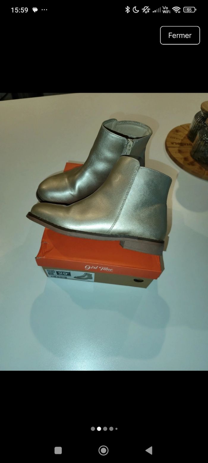 Bottines dorées 35 - photo numéro 2