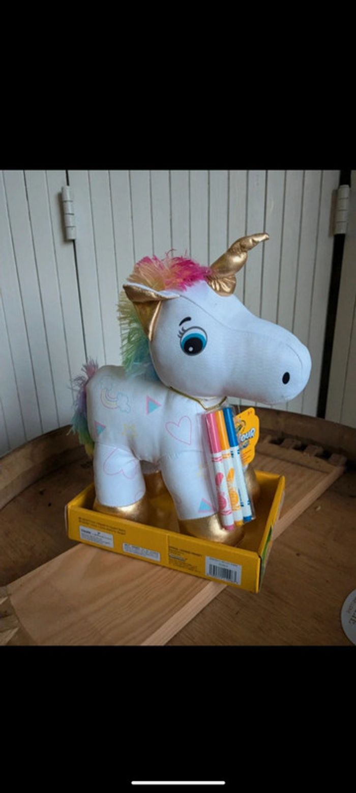 Ma peluche a décorer crayola licorne - photo numéro 2