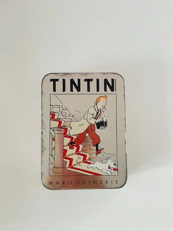 Boîte Tintin en métal vintage