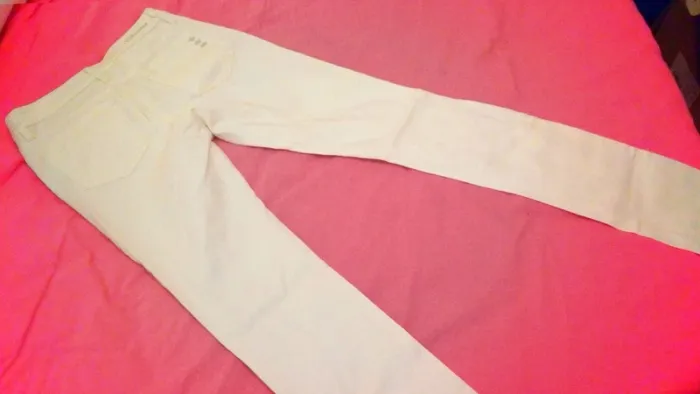 Pantalon blanc casse  brillant T38 - photo numéro 5