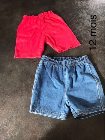 Lot shorts 12 mois