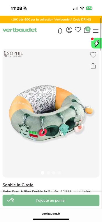 Pouf bébé sophie la girafe