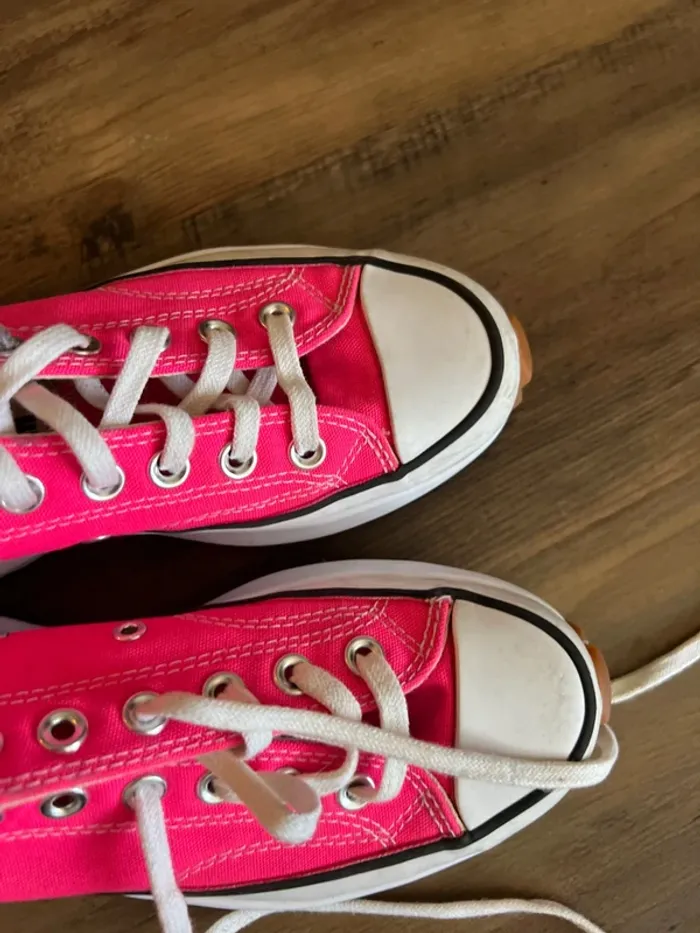 Converse fushia compensées pointure 37 - photo numéro 2