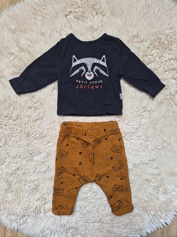 Ensemble renard 1 mois Kiabi 