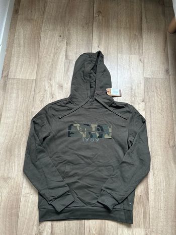 Sweet à capuche vert kaki Camo militaire M
