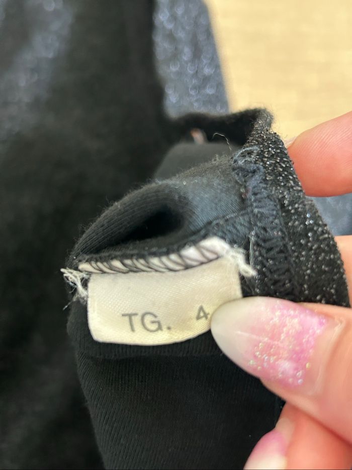 Body noir pailleté à manches longues taille 4 comme neuf - photo numéro 10